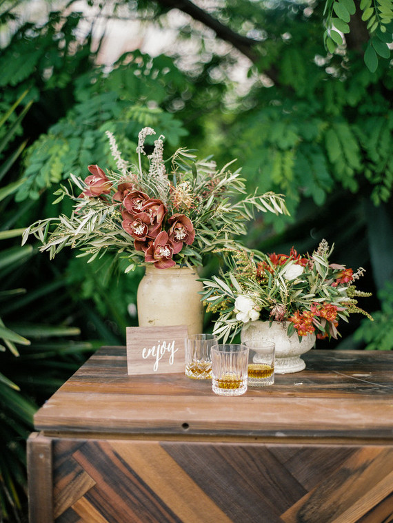 Rustic wedding florals