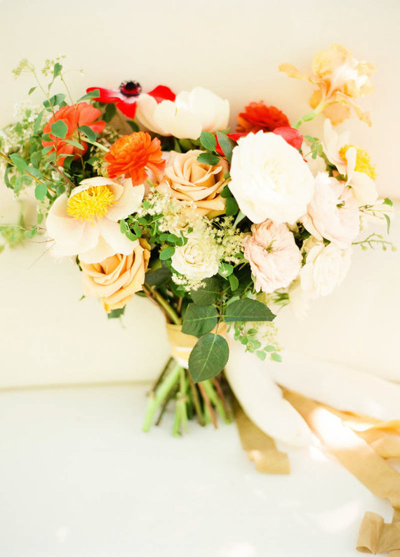 Colorful summer wedding bouquet