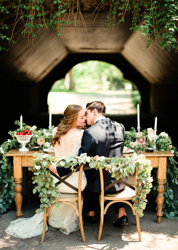 Central park wedding portrait