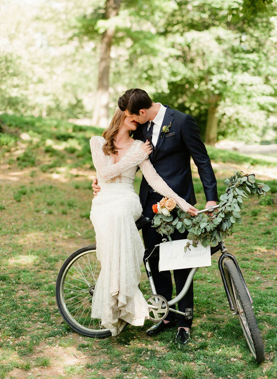 Central Park wedding portrait