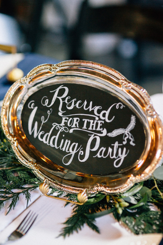 Chalkboard wedding signage