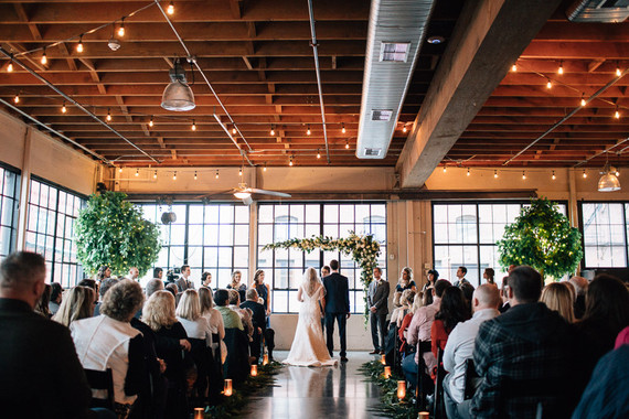 Industrial wedding ceremony