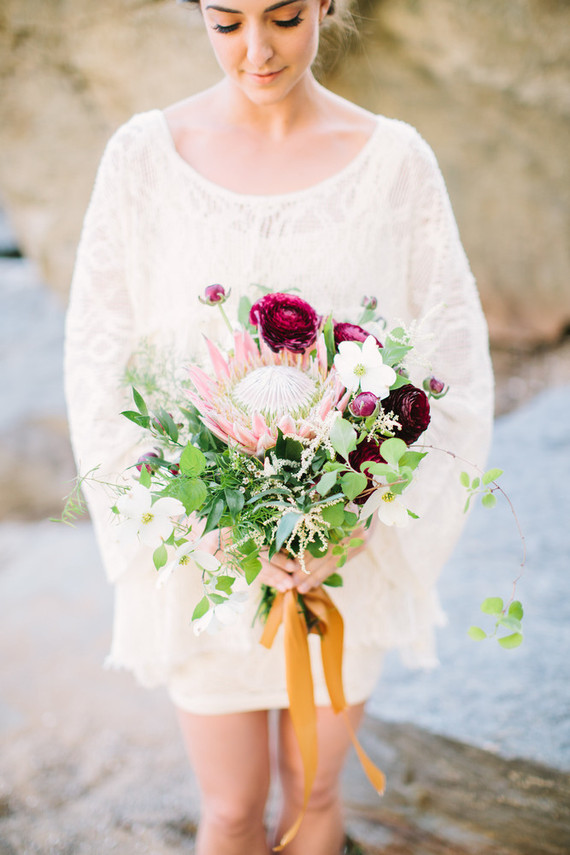 Bohemian wedding bouquet