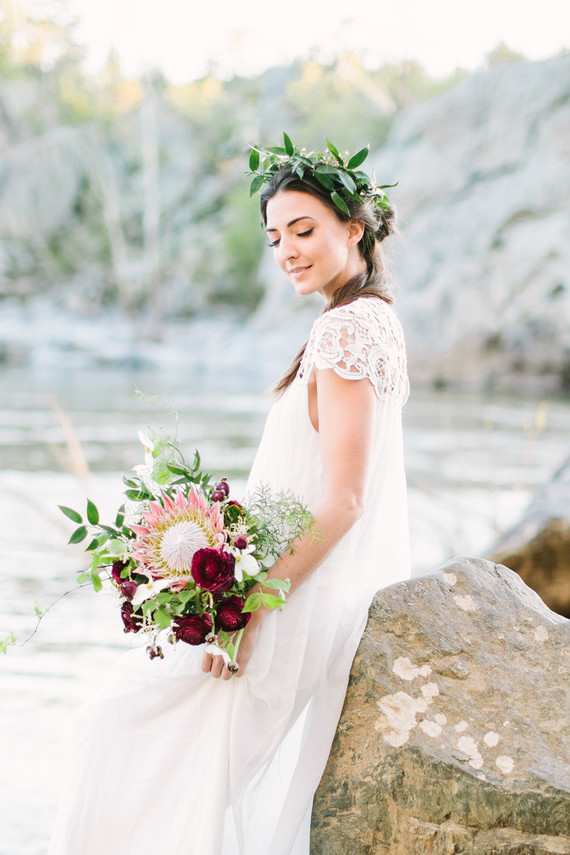 Outdoor bridal portrait