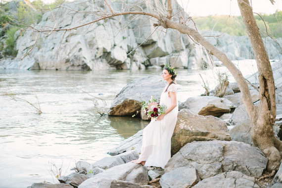 Outdoor bridal portrait