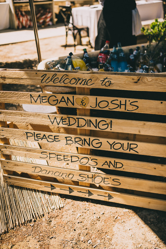 Rustic wedding signage