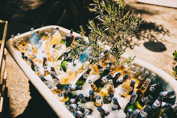 Rustic beer display