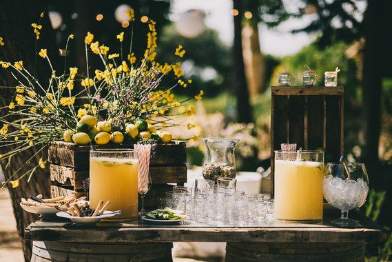 Rustic drink display