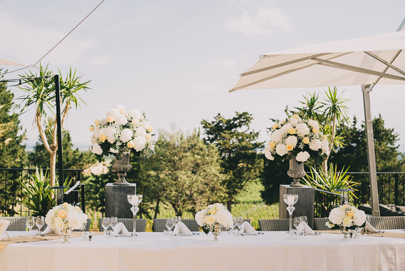 Romantic wedding tablescape