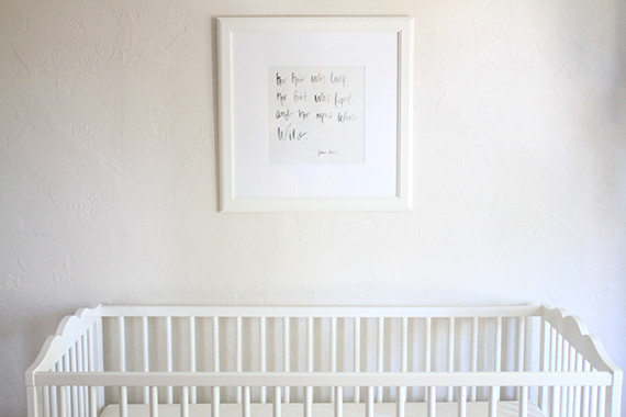 Simple white nursery