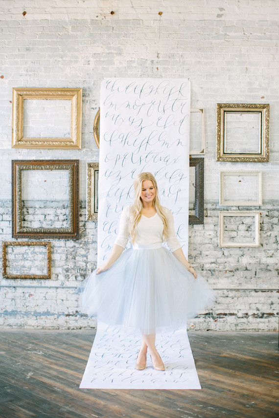 Calligraphy photo booth backdrop