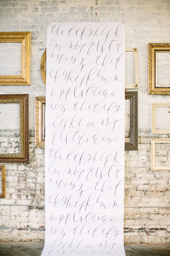 Calligraphy photo booth backdrop