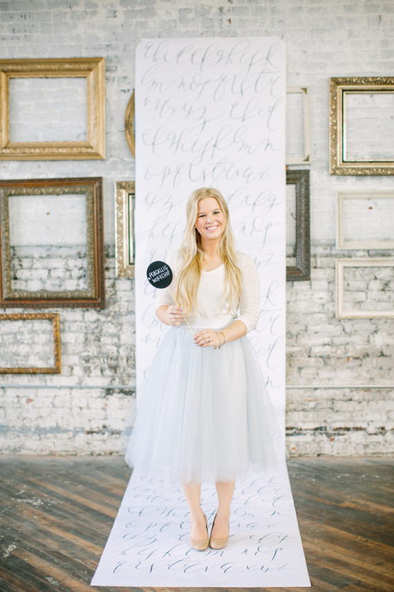 Calligraphy photo booth backdrop
