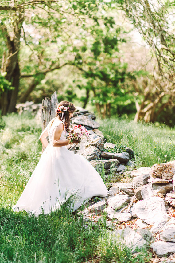 Outdoor bridal portrait