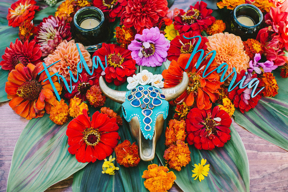 Spanish-styled wedding florals