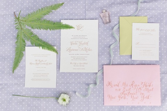 Pastel wedding invitation