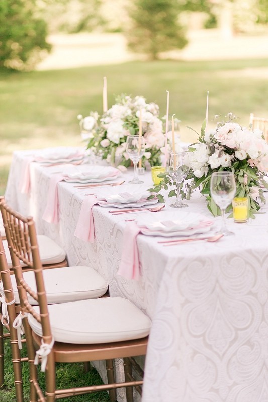 Garden wedding tablescape