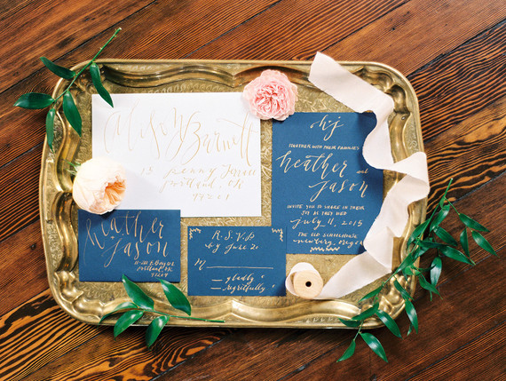 Elegant wedding invitation suite