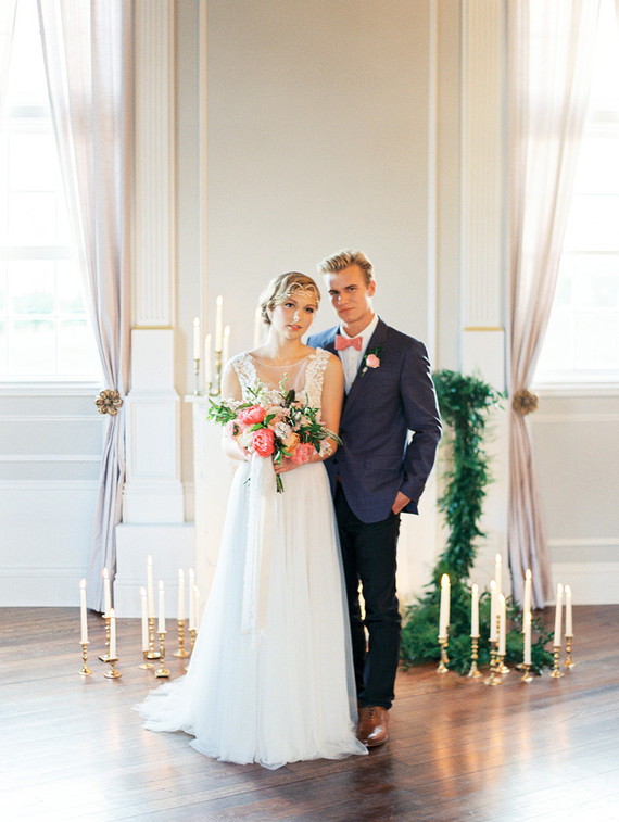 Romantic wedding portrait