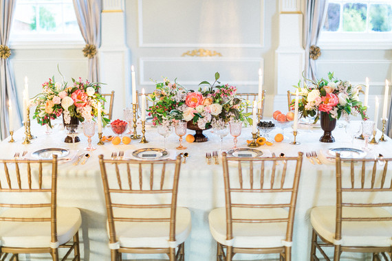 Romantic wedding tablescape