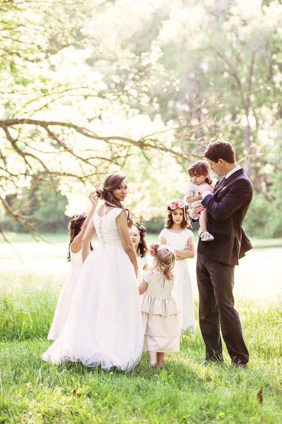 Flower girl family portraits Inspiration