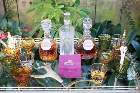 Vintage bar cart