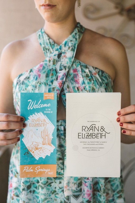 Palm Springs wedding invitations