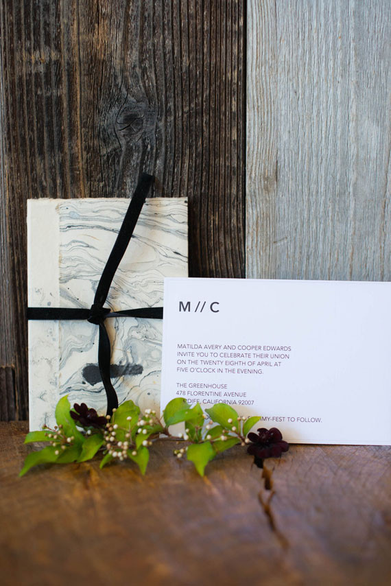 Modern wedding invitations