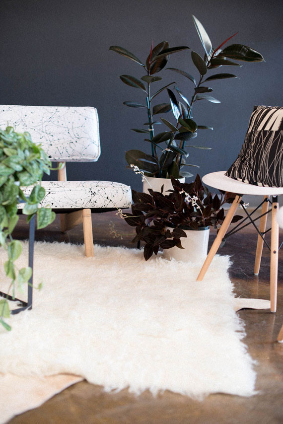 Rustic modern wedding lounge