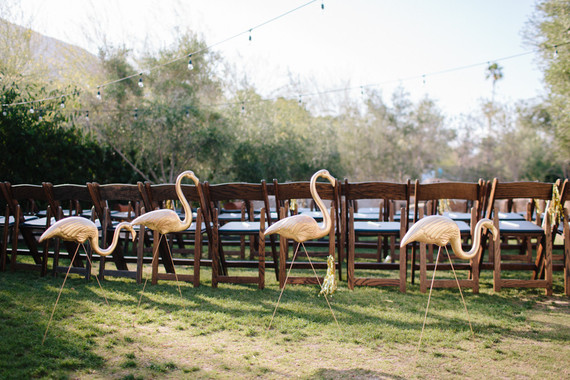 Flamingo wedding decor