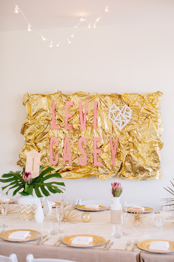 DIY gold signage