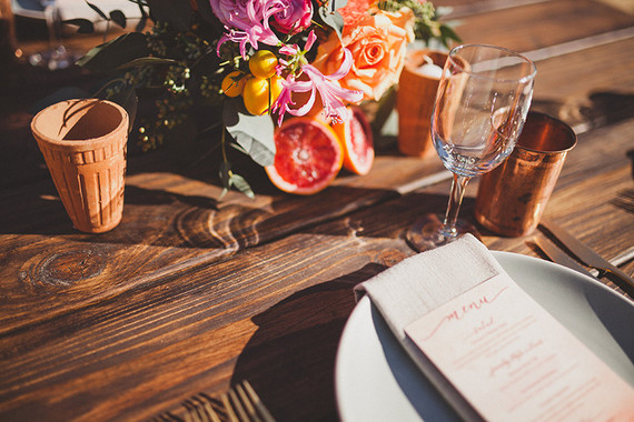 Modern bohemian tablescape