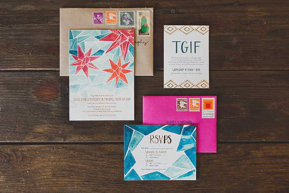 Bohemian wedding invites
