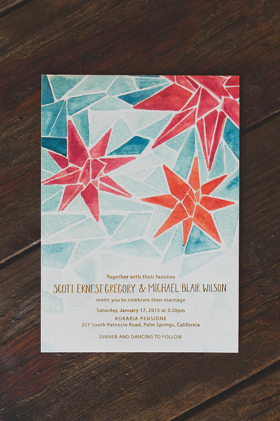 Bohemian wedding invites