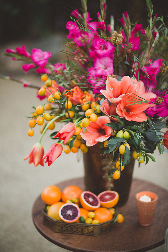 Bright floral centerpiece
