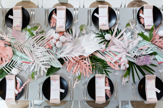 Tropical pastel baby shower