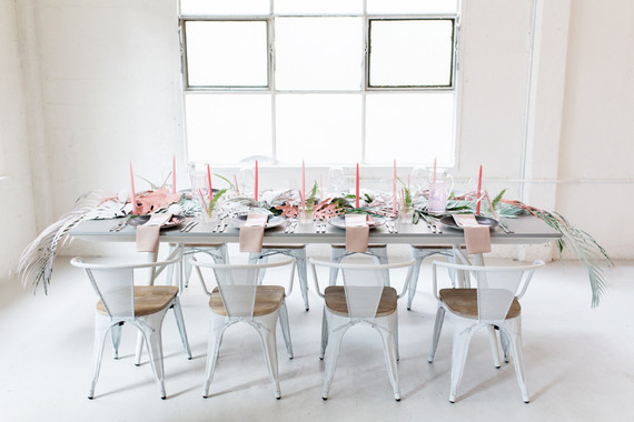 Tropical pastel baby shower