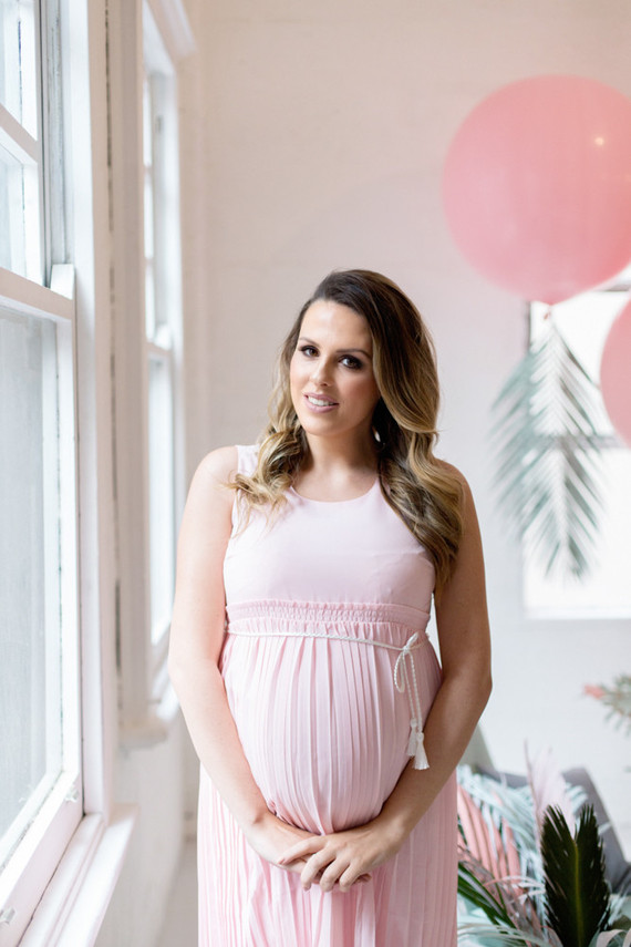 Tropical pastel baby shower