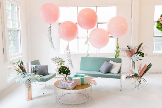 Tropical pastel baby shower