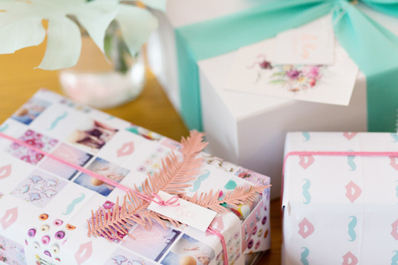 Tropical pastel baby shower