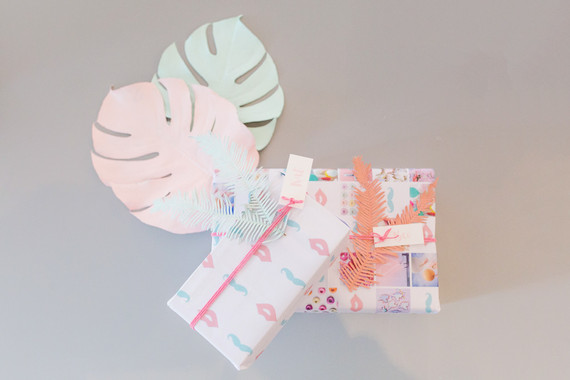 Tropical pastel baby shower