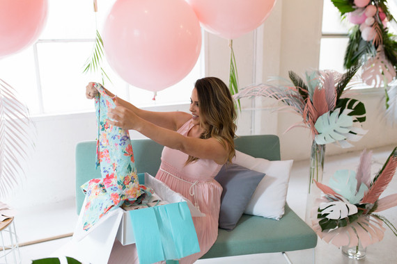 Tropical pastel baby shower