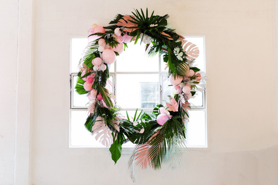 DIY tropical wreath