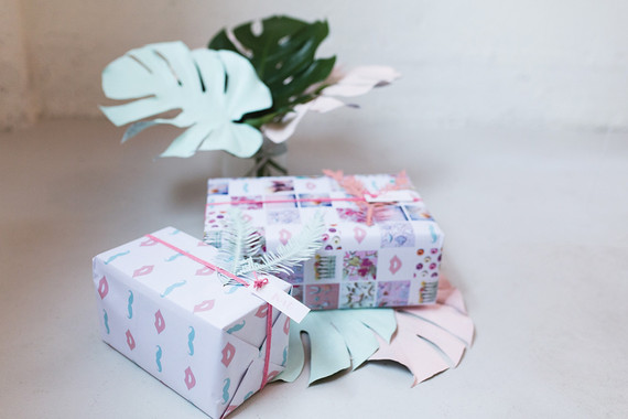 Tropical pastel baby shower