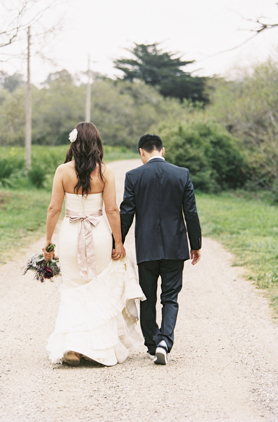 Outdoor wedding portrait