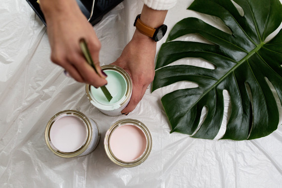 DIY painted foliage