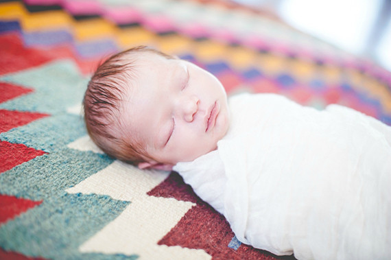 Newborn photos and geo rug