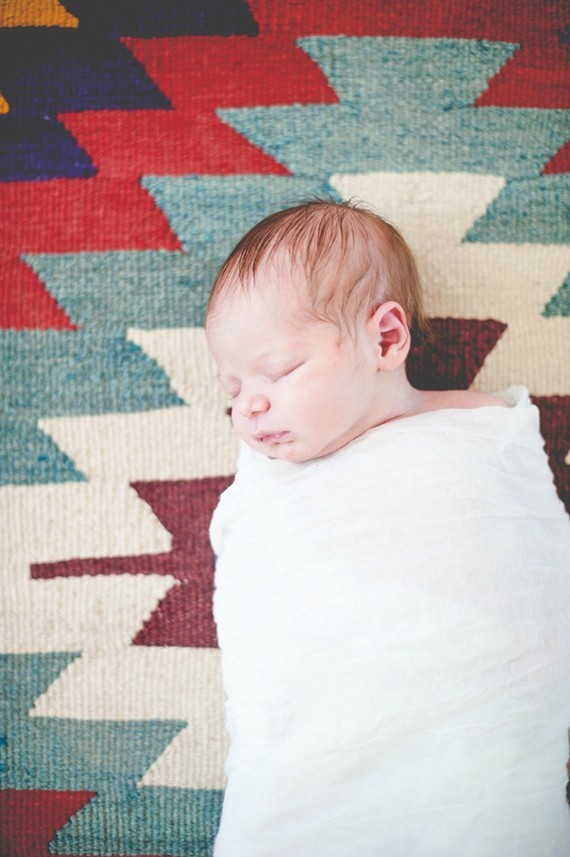 Newborn photos and geo rug