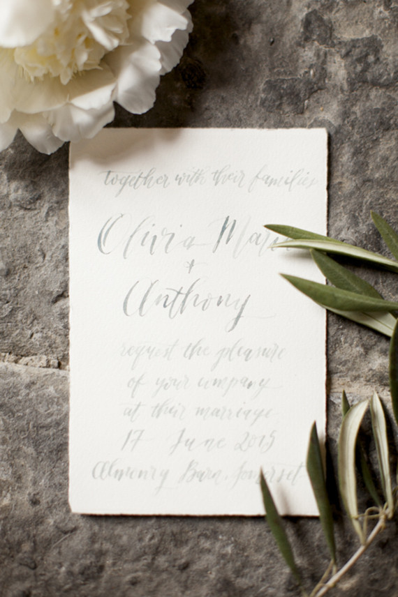 Elegant wedding invitation