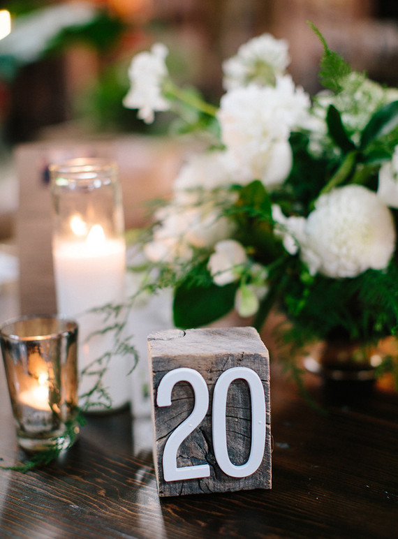 Wooden table numbers